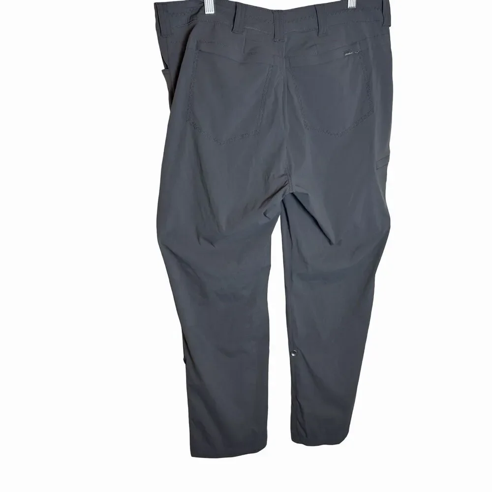 Eddie Bauer Women's Size 16 Gray Sightscape Horizon Convertible Roll Up Pants